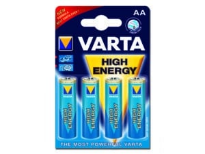 Alkaliska Batterier Varta High Energy AA 4st