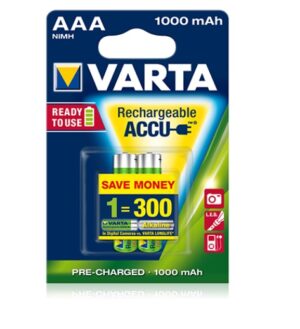 Varta Batterier Uppladdningsbara 1000 mAh AAA 2st