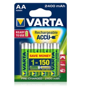 Varta Batterier Uppladdningsbara 2400 mAh R6 AA