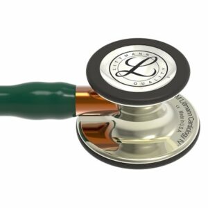 Littmann Cardiology IV Stetoskop, Champagne-Finish Chestpiece, Hunter Green Tube
