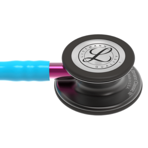 Littmann Classic III Stetoskop, Smoke Chestpiece, Turquoise Tube, Pink Stem and