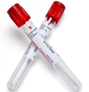 Vacutainer Vakuumrör Plast, Röd Serum
