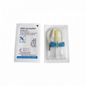 Visar BD367295 Venprovset Safety-Lok med Luer (0,5x19mm 178mm Blå)