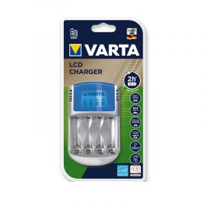 visar Varta batteriladdare i förpackning