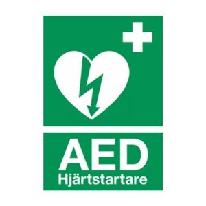 AED klisteretikett A4