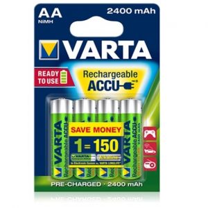 Varta Batterier Uppladdningsbara 2400 mAh R6 AA