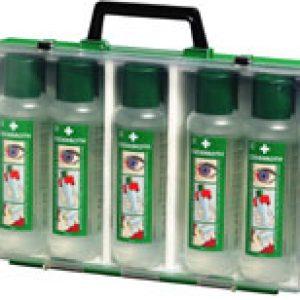 Ögondusch Cederroth i bärbar väska (5 x 500 ml)