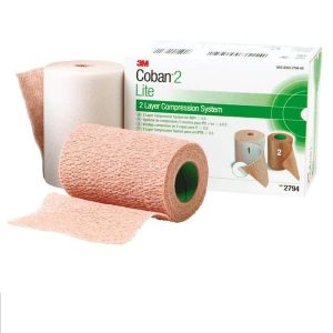 Coban 2 lite 2-lagerskompressionsssystem 10cm x 4,7m