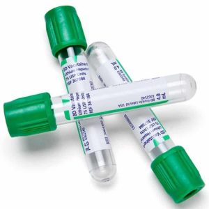Vacutainer Vakuumrör Plast, Grön Plasma Litium-Heparin