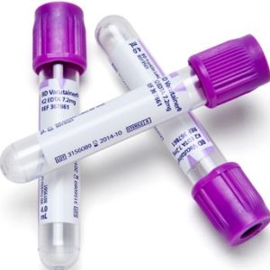 Vacutainer Vakuumrör Plast, Lila Hematologi
