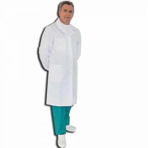 Läkarrock Unisex med tryckknapp