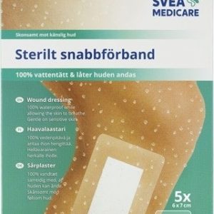 Sterilt Vattentätt Snabbförband 6x7cm - 5-pack