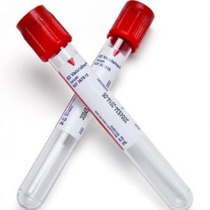 Vacutainer Vakuumrör Plast, Röd Serum
