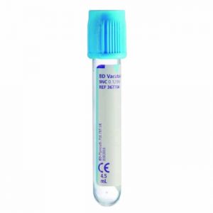 Vacutainer Vakuumrör Glas, Ljusblå Koagulation