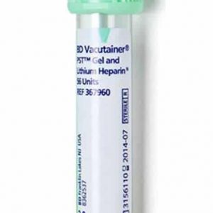 Vacutainer Vakuumrör Plast, Mintgrön Plasmaseparationsanalys PST II